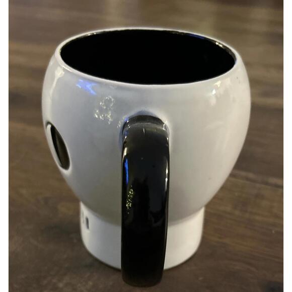 Holiday Home Halloween Skeleton Face Character Spooky 20 Oz Mug Black & White - Picture 2 of 6